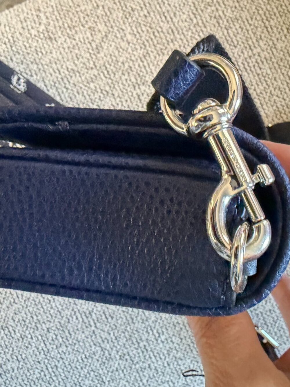 Marc Jacobs The Mini Bandana Leather Bag Blue The Card Case & Dustbags!!! NEW - Picture 10 of 12